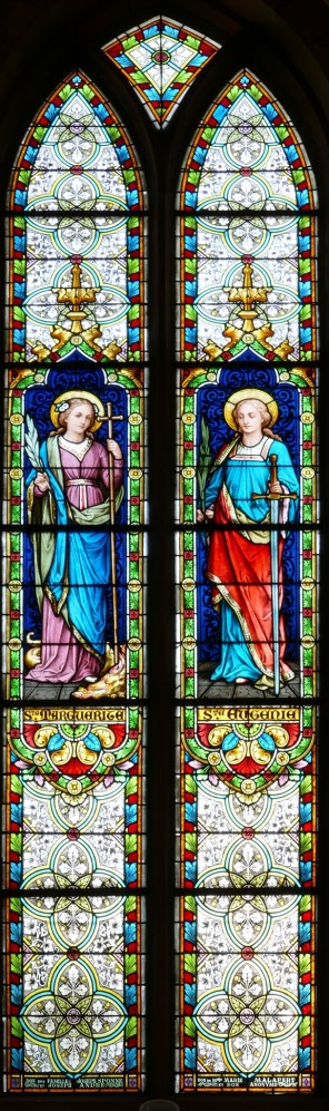 안티오키아의 성녀 마르가리타와 로마의 성녀 에우제니아_photo by Ralph Hammann_in the church of Saint-Georges de Schirmeck in Alsace_France.jpg